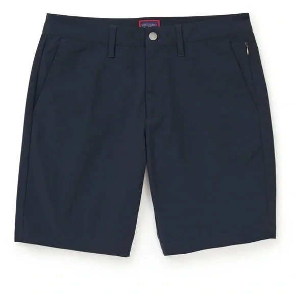 UNTUCKit Men's Dark Blue Flat Front Shorts - Picture 2 of 11